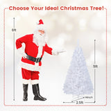 5 英尺白色人造 PVC 圣诞树，带实心金属支架 - 5 英尺 5 ft White Artificial PVC Christmas Tree with Solid Metal Stand-5 ft