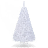 5 英尺白色人造 PVC 圣诞树，带实心金属支架 - 5 英尺 5 ft White Artificial PVC Christmas Tree with Solid Metal Stand-5 ft