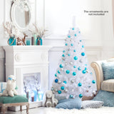 5 英尺白色人造 PVC 圣诞树，带实心金属支架 - 5 英尺 5 ft White Artificial PVC Christmas Tree with Solid Metal Stand-5 ft