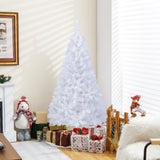 5 英尺白色人造 PVC 圣诞树，带实心金属支架 - 5 英尺 5 ft White Artificial PVC Christmas Tree with Solid Metal Stand-5 ft