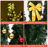 6 英尺人造仙人掌 PVC 圣诞树，带 LED 灯和球装饰品 - 6 英尺 6 Feet Artificial Cactus PVC Christmas Tree with LED Lights and Ball Ornaments-6 ft