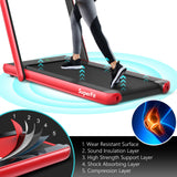 2.25HP 二合一折叠跑步机 带APP音箱遥控-红色 2.25HP 2 in 1 Folding Treadmill with APP Speaker Remote Control-Red