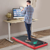 2.25HP 二合一折叠跑步机 带APP音箱遥控-红色 2.25HP 2 in 1 Folding Treadmill with APP Speaker Remote Control-Red