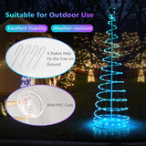 6 英尺发光螺旋圣诞树，树顶星光-白色 6 Feet Light Up Spiral Christmas Tree with Tree Top Star-White