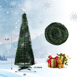 6.2 英尺弹出式发光圣诞树，带 282 个 RGB LED 灯-绿色 6.2 Feet Pop-up Lighted Christmas Tree with 282 RGB LED Lights-Green