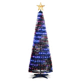 6.2 英尺弹出式发光圣诞树，带 282 个 RGB LED 灯-绿色 6.2 Feet Pop-up Lighted Christmas Tree with 282 RGB LED Lights-Green