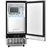 独立式内置制冰机，每天 80 磅 - 银色 Free-Standing Built-in Ice Maker with 80lbs per Day-Silver