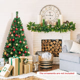 带实心金属支架的人造 PVC 铰链圣诞树 - 5 英尺 Artificial PVC Hinged Christmas Tree with Solid Metal Stand-5 ft