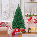 带实心金属支架的人造 PVC 铰链圣诞树 - 5 英尺 Artificial PVC Hinged Christmas Tree with Solid Metal Stand-5 ft