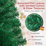 带实心金属支架的人造 PVC 铰链圣诞树 - 5 英尺 Artificial PVC Hinged Christmas Tree with Solid Metal Stand-5 ft