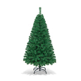 带实心金属支架的人造 PVC 铰链圣诞树 - 5 英尺 Artificial PVC Hinged Christmas Tree with Solid Metal Stand-5 ft