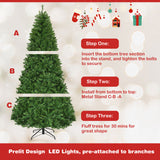 人造高级铰接圣诞树 - 8 英尺 Artificial Premium Hinged Christmas Tree-8 ft