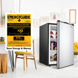 3 立方英尺紧凑型立式冰箱，带不锈钢门 3 Cubic Feet Compact Upright Freezer with Stainless Steel Door