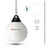 18 英寸 110 磅重冲水水包带可调节金属链 - 白色 18 Inch 110 Pound Heavy Punching Water Aqua Bag with Adjustable Metal Chain-White