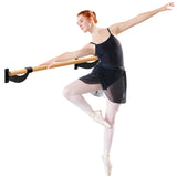 4 英尺壁挂式瑜伽芭蕾舞把杆-黑色 4 Feet Wall-Mounted Ballet Barre for Yoga-Black