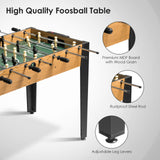 48 英寸比赛尺寸家用休闲木制足球桌 - 棕色 48 Inch Competition Sized Home Recreation Wooden Foosball Table-Brown