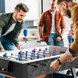 48 英寸竞赛尺寸家用休闲木制足球桌 - 黑色 48 Inch Competition Sized Home Recreation Wooden Foosball Table-Black