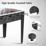 48 英寸竞赛尺寸家用休闲木制足球桌 - 黑色 48 Inch Competition Sized Home Recreation Wooden Foosball Table-Black