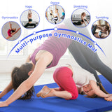 4 片式家庭健身房折叠体操垫带提手 - 海军蓝 4-Panel Folding Gymnastics Mat with Carrying Handles for Home Gym-Navy