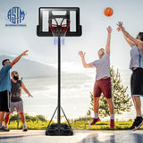 高度可调节便携式防碎篮板篮球框带 2 个网 Height Adjustable Portable Shatterproof Backboard Basketball Hoop with 2 Nets