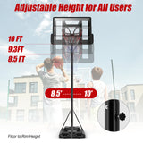 高度可调节便携式防碎篮板篮球框带 2 个网 Height Adjustable Portable Shatterproof Backboard Basketball Hoop with 2 Nets