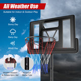 高度可调节便携式防碎篮板篮球框带 2 个网 Height Adjustable Portable Shatterproof Backboard Basketball Hoop with 2 Nets