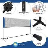 10/14 英尺可调节羽毛球网架带便携式手提包 - 10 英尺 10/14 Feet Adjustable Badminton Net Stand with Portable Carry Bag-10 Feet