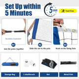 10/14 英尺可调节羽毛球网架带便携式手提包 - 10 英尺 10/14 Feet Adjustable Badminton Net Stand with Portable Carry Bag-10 Feet