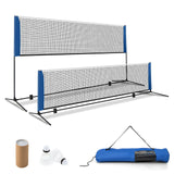 10/14 英尺可调节羽毛球网架带便携式手提包 - 10 英尺 10/14 Feet Adjustable Badminton Net Stand with Portable Carry Bag-10 Feet