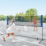10/14 英尺可调节羽毛球网架带便携式手提包 - 10 英尺 10/14 Feet Adjustable Badminton Net Stand with Portable Carry Bag-10 Feet