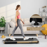 2.25HP 二合一折叠跑步机带APP音箱遥控-黄色 2.25HP 2 in 1 Folding Treadmill with APP Speaker Remote Control-Yellow