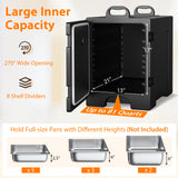 81 夸脱容量端部装载隔热食品盘架 - 黑色 81 Quart Capacity End-loading Insulated Food Pan Carrier-Black
