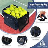 轻型可折叠网球教学车带轮子可拆卸包-蓝色 Lightweight Foldable Tennis Ball Teaching Cart with Wheels and Removable Bag-Blue