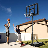 带防碎篮板轮的可调节便携式篮球架 Adjustable Portable Basketball Hoop Stand with Shatterproof Backboard Wheels