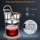 5/10 加仑 22/38 L 水酒精蒸馏器，适用于 DIY 威士忌 - 10 加仑 5/10 Gal 22/38 L Water Alcohol Distiller for DIY Whisky-10 Gal