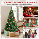 带实心金属支架的人造 PVC 铰链圣诞树 - 6 英尺 Artificial PVC Hinged Christmas Tree with Solid Metal Stand-6 ft