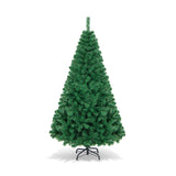 带实心金属支架的人造 PVC 铰链圣诞树 - 6 英尺 Artificial PVC Hinged Christmas Tree with Solid Metal Stand-6 ft