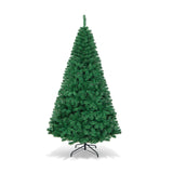 带实心金属支架的人造 PVC 铰链圣诞树 - 7 英尺 Artificial PVC Hinged Christmas Tree with Solid Metal Stand-7 ft