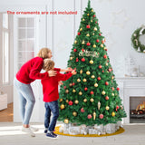 带实心金属支架的人造 PVC 铰链圣诞树 - 8 英尺 Artificial PVC Hinged Christmas Tree with Solid Metal Stand-8 ft