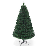 5/6/7 英尺多色人造圣诞树，带 LED 灯和金属支架 - 6 英尺 5/6/7 Feet Multicolor Artificial Christmas Tree with LED Light and Metal Stand-6'