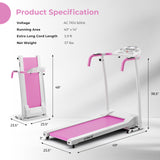 带 12 个预设程序和 LCD 显示屏的折叠跑步机-白色 Folding Treadmill with 12 Preset Programs and LCD Display-White