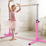 儿童可调节体操杆单杠-粉色 Adjustable Gymnastics Bar Horizontal Bar for Kids-Pink