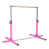 儿童可调节体操杆单杠-粉色 Adjustable Gymnastics Bar Horizontal Bar for Kids-Pink