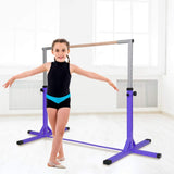 儿童可调体操单杠-紫色 Adjustable Gymnastics Bar Horizontal Bar for Kids-Purple