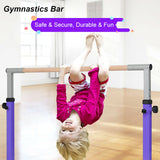 儿童可调体操单杠-紫色 Adjustable Gymnastics Bar Horizontal Bar for Kids-Purple