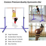 儿童可调体操单杠-紫色 Adjustable Gymnastics Bar Horizontal Bar for Kids-Purple