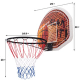 壁挂式风扇篮板，带篮球框和 2 个网 Wall Mounted Fan Backboard with Basketball Hoop and 2 Nets