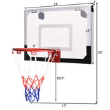 门外迷你篮球框包括篮球和 2 个网 Over-The-Door Mini Basketball Hoop Includes Basketball and 2 Nets