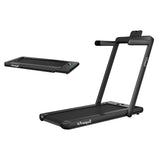 2.25HP 二合一折叠跑步机 带APP音箱遥控-黑色 2.25HP 2 in 1 Folding Treadmill with APP Speaker Remote Control-Black