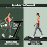 2.25HP 二合一折叠跑步机 带APP音箱遥控-绿色 2.25HP 2 in 1 Folding Treadmill with APP Speaker Remote Control-Green